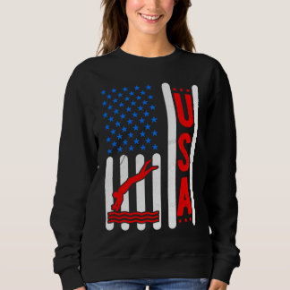 Moletom American Flag Patriotic USA Men Women Swimming Fre