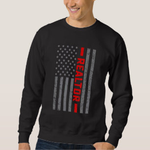 Moletom American Flag Realtor US Flag Vintage for Men Pai