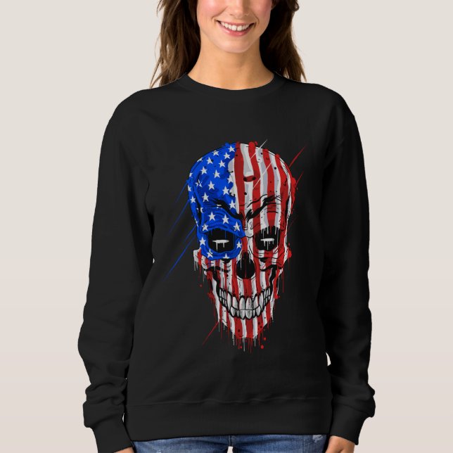 Moletom American Flag Skull (Frente)