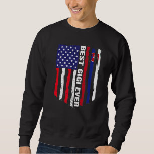 Moletom American Flag & Slovakia Flag Best Gigi Ever Famil