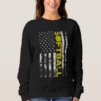 Moletom American Flag Softball Team Gifts