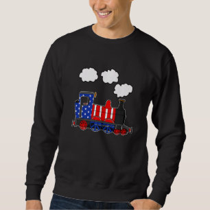 Moletom American Flag Steam Train 4 de julho Onu Railroad 