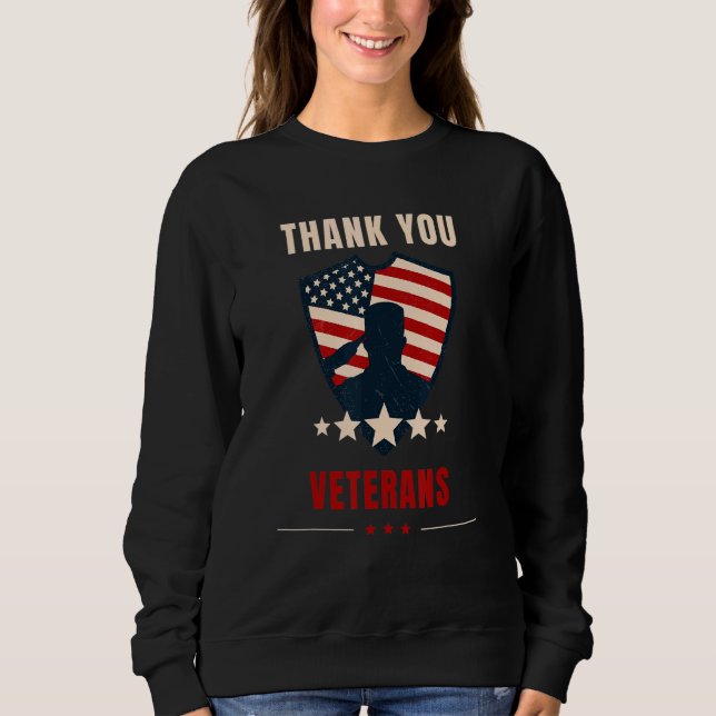 MOLETOM AMERICAN FLAG VETERAN DAY OBRIGADO VETERANS VINT (Frente)