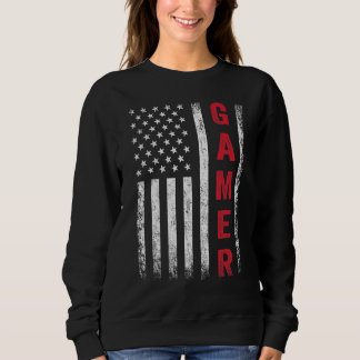 Moletom American Flag Vintage Gamer Video Game Player Boys