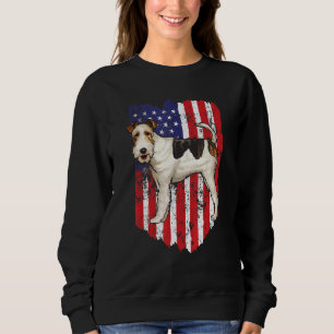 Moletom American Flag Wire Fox Terrier 4 De Julho Estados