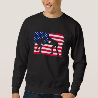 Moletom American Flag Wrestling Wrestler Wrestling Fan