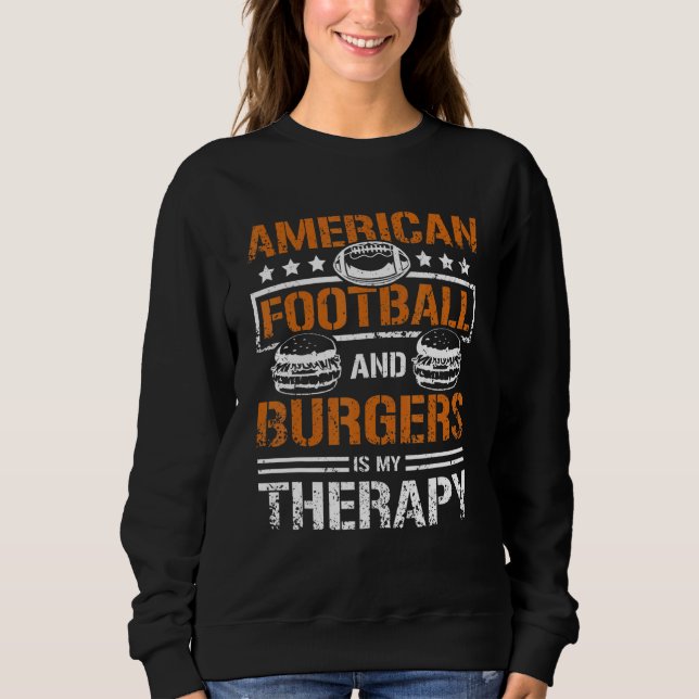 Moletom American football and burger is my therapy (Frente)