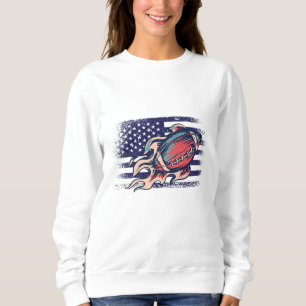 Moletom American Football Fan Jersey Shirt USA Flag