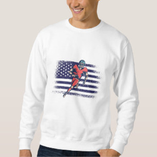 Moletom American Football Fan Jersey Shirt USA Flag