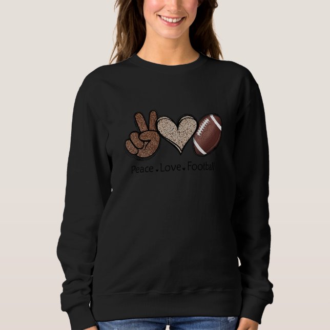 Moletom American Football Lover Fan Peace Sign Love (Frente)