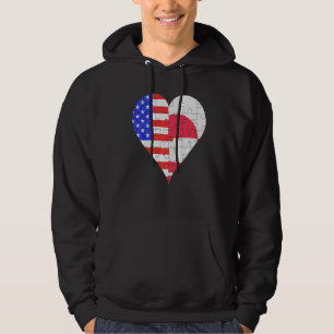 Moletom American Greenlandic Flag Heart