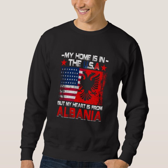 Moletom American Grown Patriot Albanian American from Alba (Frente)