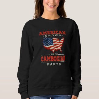 Moletom American Grown with Cambodian Parts Patriotic Camb