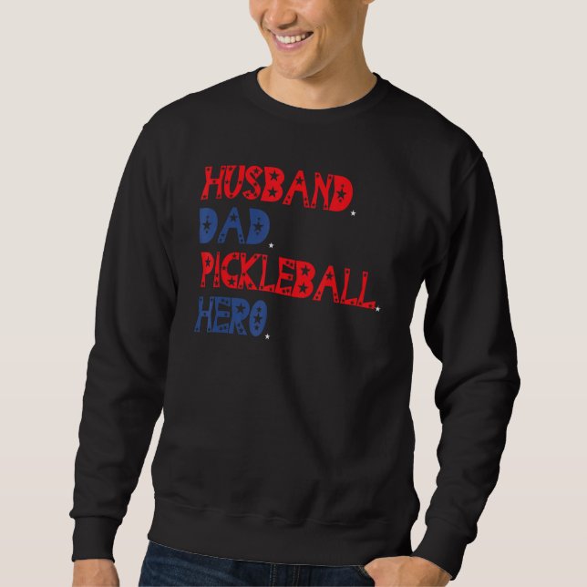 Moletom American Husband Dad PickleBall Hero Father s Day (Frente)