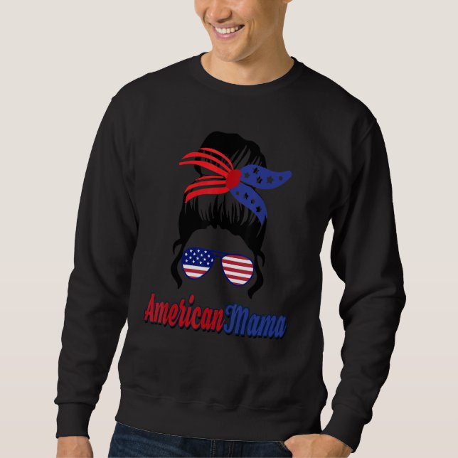Moletom American Mama Patriot Labour Day For Women (Frente)