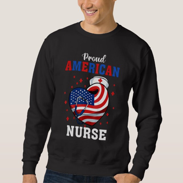 Moletom American Nurse For Memorial Day and 4th of July (Frente)