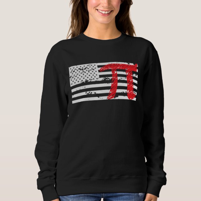 Moletom American Pi US Flag Pi Day Infinate Number (Frente)