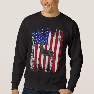 Moletom American Predator Patriotic American Flag ELK Hunt