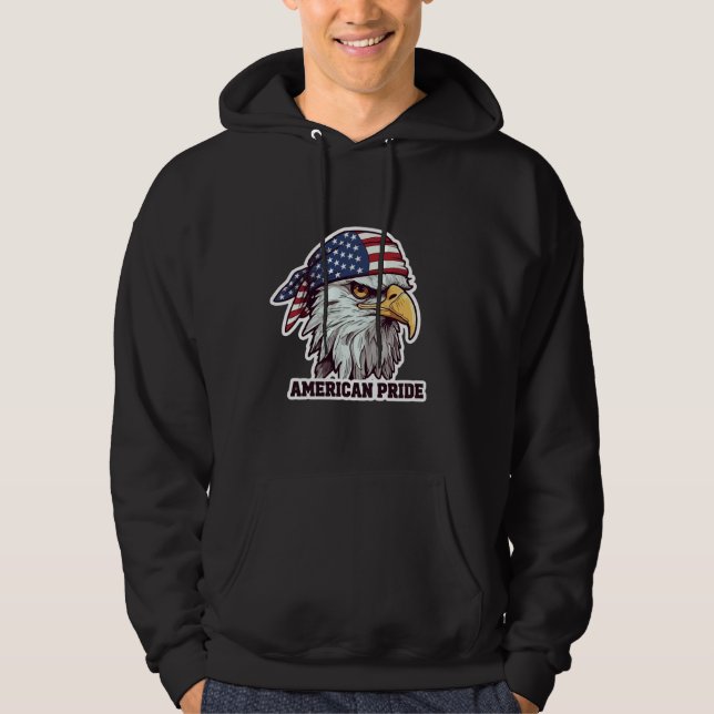 Moletom "American Pride Patriotic Eagle Hoodie - US Flag  (Frente)