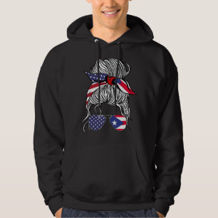 Moletom American Puerto Rican Patrirican Flag Women Rico