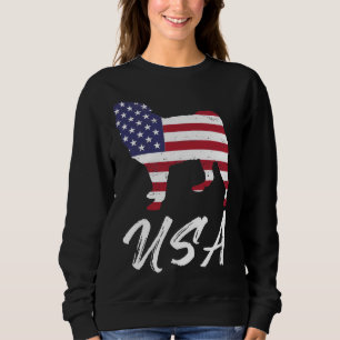 Moletom American Pug USA Flag TShirt para Pug Lovers Essen