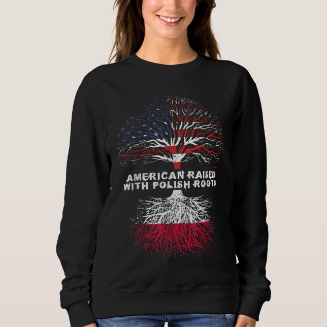 Moletom American Raising com Polônia de Raízes Poloneses (Frente)