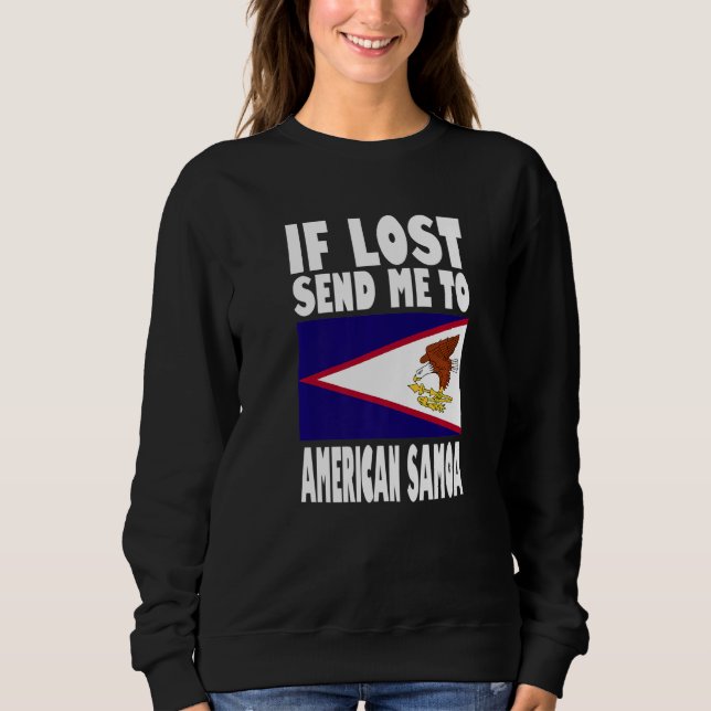 Moletom American Samoa Flag Design  If lost send me to Ame (Frente)