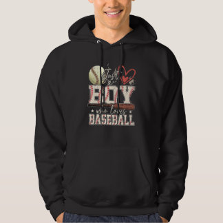 Moletom American Sport Men Just A Boy Who Loves Baseball G