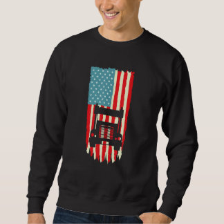 Moletom American Truck Driver Patriotic US Flag Semi Trail