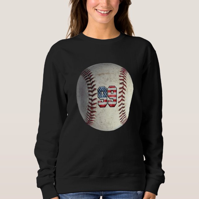 Moletom American USA Flag With Retro 99 Baseball Number 99 (Frente)