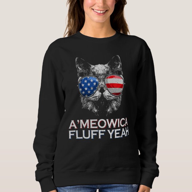 Moletom Americana Fluff Sim Patriótica Americana 4 De Julh (Frente)