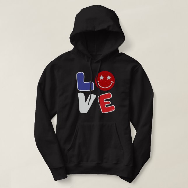 Moletom AMERICANO ADORA engraçado 4 de julho (Frente do Design)