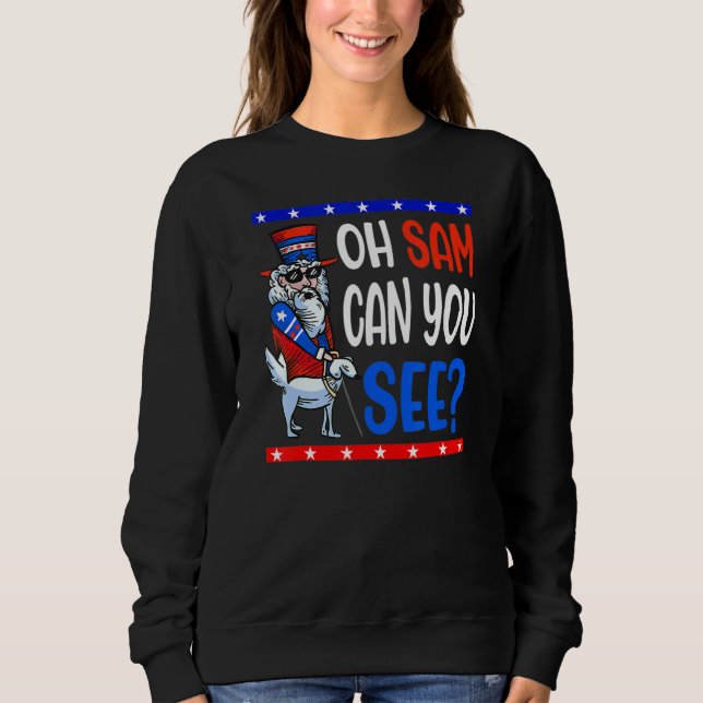 Moletom Americano Cego Tio Sam 4 De Julho Homens (Frente)