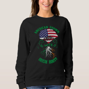 Moletom Americano Cresceu Irlandês Raízes Irlanda Bandeira