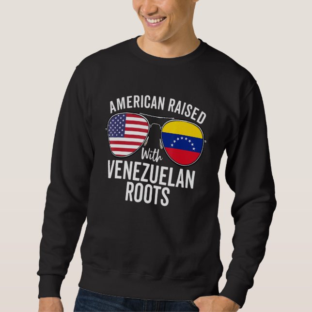 Moletom Americano Levantado com Raízes Venezuelanas nos Es (Frente)