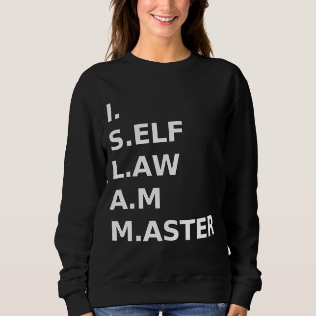 Moletom Americano moribundo I Self Law Am Master (Frente)