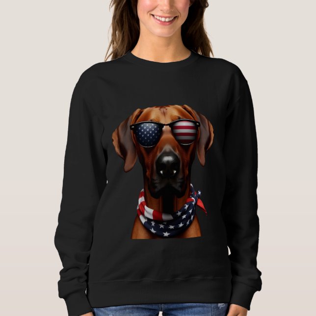 Moletom Americano Ridgeback Dog 4 De Julho Proprietário (Frente)