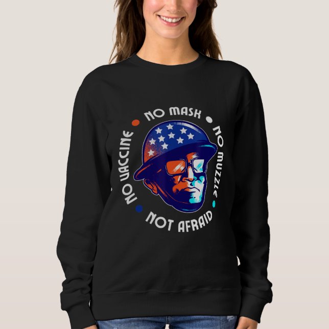 Moletom Americano sem máscara sem muzzle não vacinado sem  (Frente)