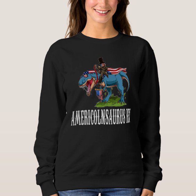 Moletom Americolnsaurus Rex America Rex Abraham Lincoln (Frente)