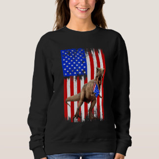 Moletom Amerisauro T Rex Usa Flag Kids 4 De Julho Dinosa