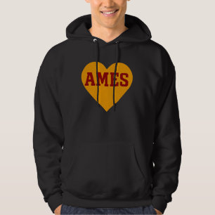 Moletom Ames Iowa Heart Design   Cidade do Dourado e do Re