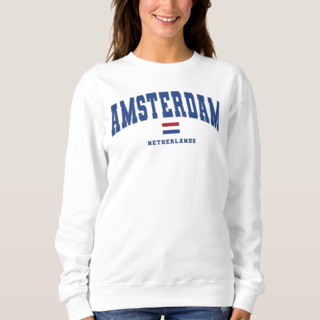 Moletom Amesterdã - Países Baixos - Estilo do Colégio Vint (Frente)