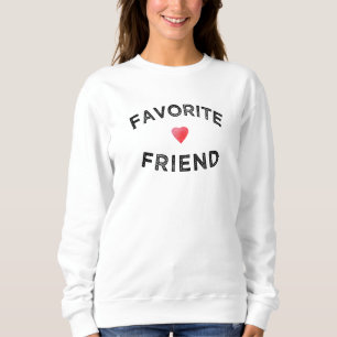 Moletom Amiga Favorita Coração Carmesim BFF Aniversário ir