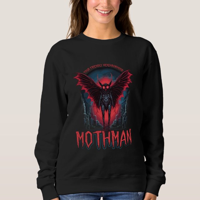 Moletom Amigo bairro Mothman, Cryptid Folklore Mo (Frente)