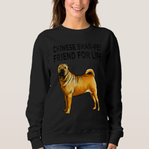 Moletom Amigo Chinês Shar Pei Para a Vida Amizade Canina