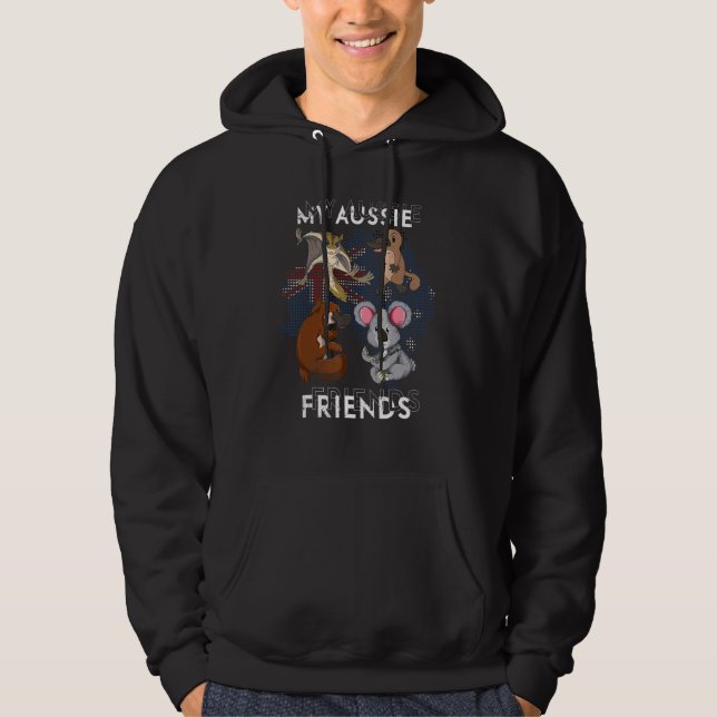 Moletom Amigos Aussie Platypus Sugar Glider Koala Animal (Frente)
