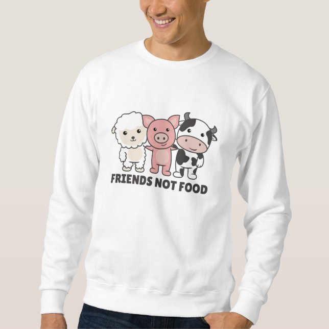 Moletom Amigos Não Comidas Vegan Ovino (Frente)