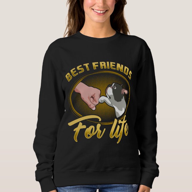 Moletom Amigos Para A Vida De Boston Terrier Dog Mamãe Dog (Frente)