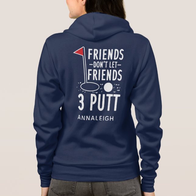 Moletom Amigos personalizados de golfe 3 Novidade Engraçad (Verso)