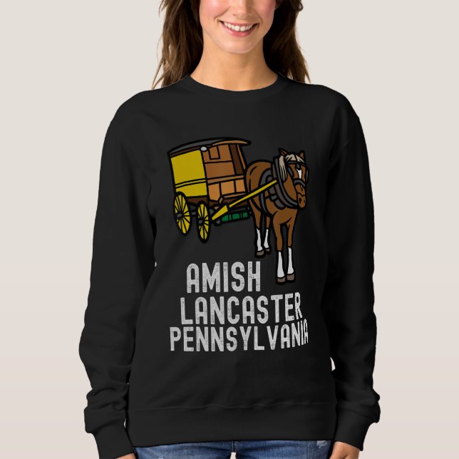 Moletom Amish Country Pennsylvania  Horse And Carriage 2 (Frente)